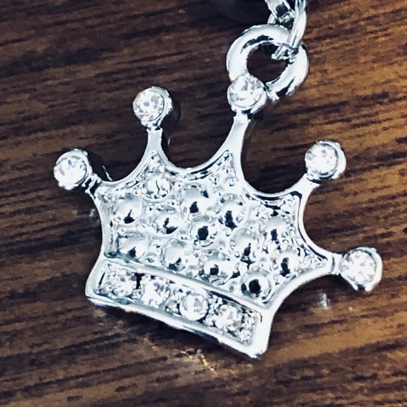 Princess crown dangle belly button ring - Picture 2 of 3